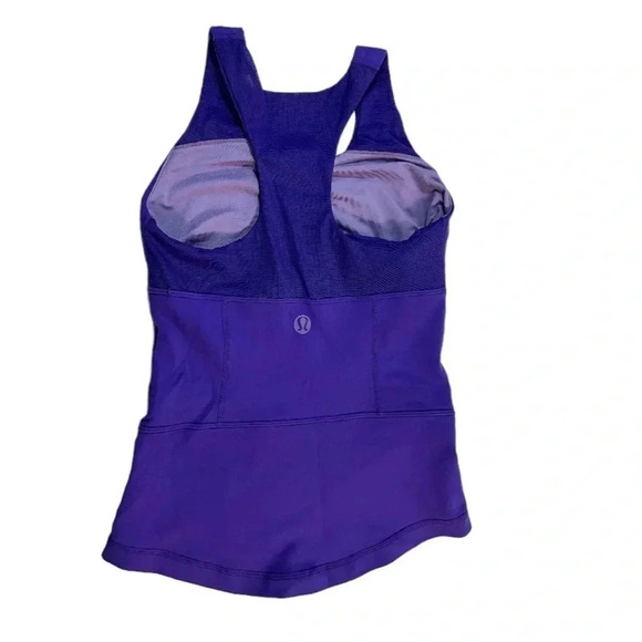 Lululemon Racer Back Purple Tank  Top Size 4 - Picture 3 of 7